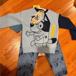 Bluey Kids' outfit Set 3pc 5T 6T 7T